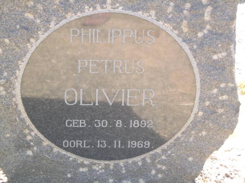 OLIVIER Phillipus Petrus 1892-1969