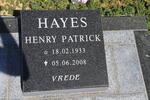 HAYES Henry Patrick 1933-2008
