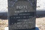 POOL Hendrik 1896-1980 & Martha M.J. NIEUWOUDT 1904-1940