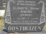 OOSTHUIZEN Elizabeth Sophia Agnessa nee VAN NIEKERK 1899-1977