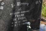 VRIES Frank, de 1925-1999