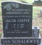 SCHALKWYK Jacob Casper, van 1913-1979