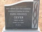 GEYER Harm Johannes 1919-1982