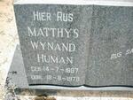 HUMAN Matthys Wynand 1897-1978