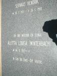 GROENEWALD Servaas Hendrik 1921-1997 & Aletta Louisa WINTERBACH 1927-