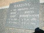 HARDING Henry Claud 1903-1980 & Martha Margrieta ROOS 1900-1984