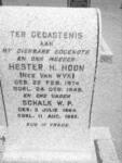 HOON Schalk W.P. 1864-1955 & Hester H. VAN WYK 1874-1948