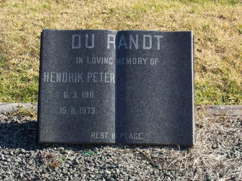 RANDT Hendrik Peter, DU 1911-1973