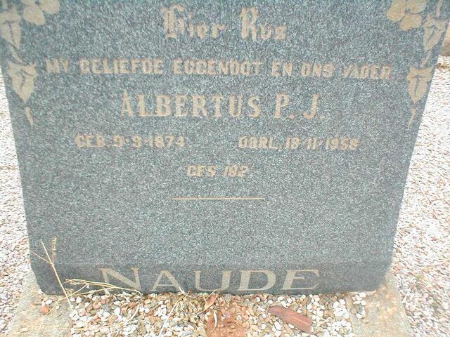 NAUDE Albertus P.J. 1874-1958