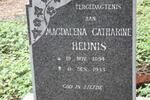 HEUNIS Magdalena Catharine 1894-1933