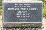 LOURENS Amarencia Cornelia nee VAN ZYL 1845-1934