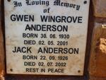 ANDERSON Jack 1926-2002 & Gwen Wingrove 1930-2001