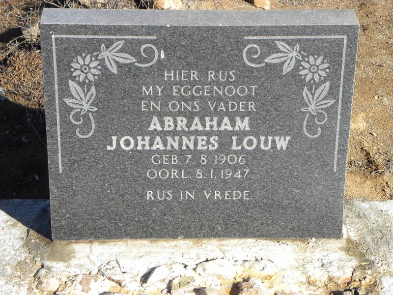 LOUW Abraham Johannes 1906-1947