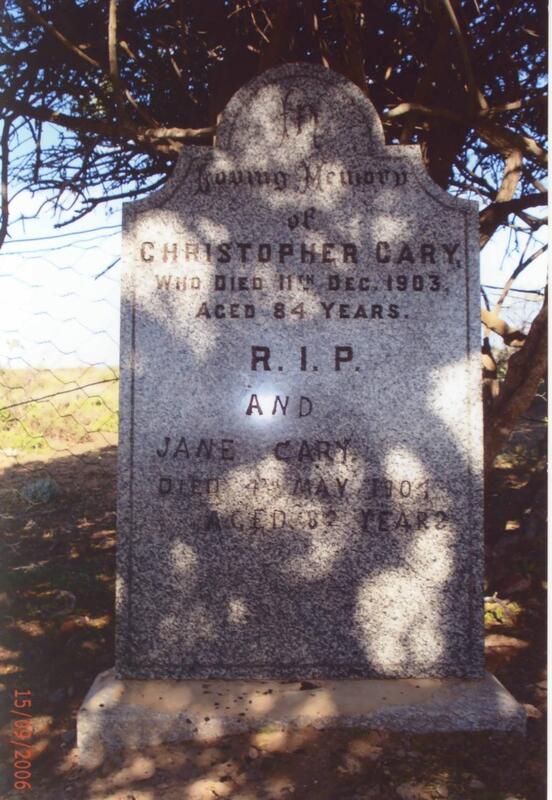 CARY Christopher -1903 & Jane -1907