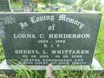 HENDERSON Lorna C. 1930-1966 :: WHITTAKER Sheryl L. 1955-2008