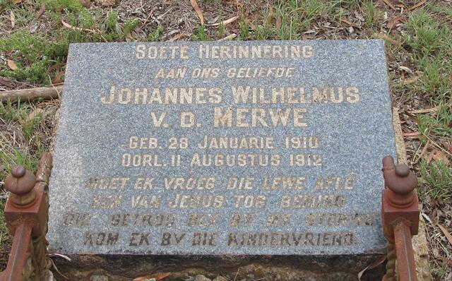 MERWE Johannes Wilhelmus, v.d. 1910-1912