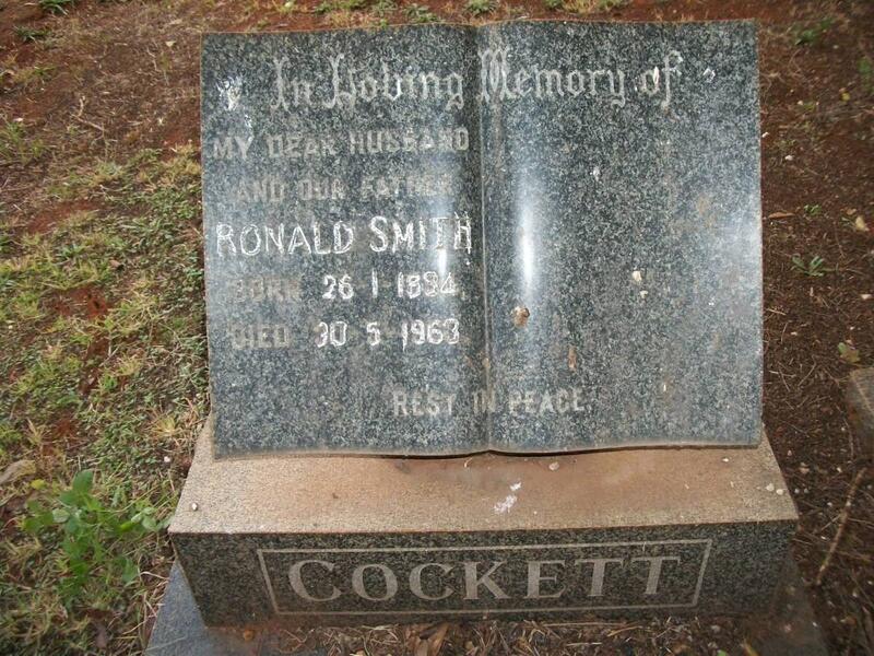 COCKETT Ronald Smith 1894-1963