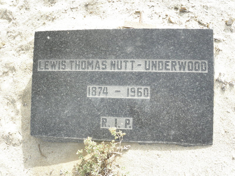 UNDERWOOD Lewis Thomas, Nutt 1874-1960