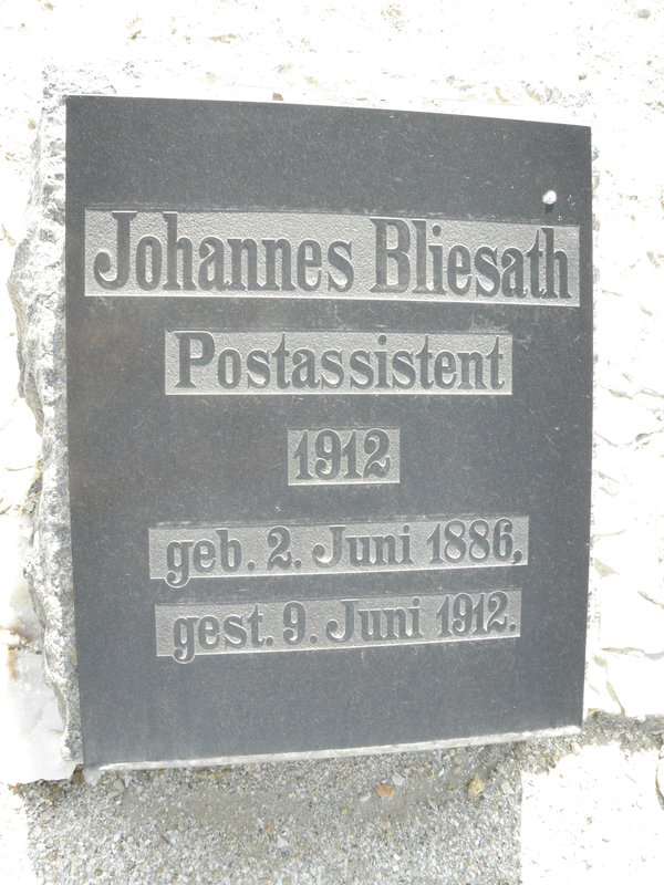 BLIESATH Johannes 1886-1912