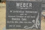 WEBER Hendrik Carl 1894-1964