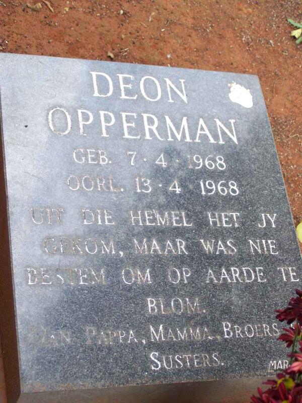 OPPERMAN Deon 1968-1968