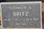 BRITZ Elizabeth K. 1915-1993