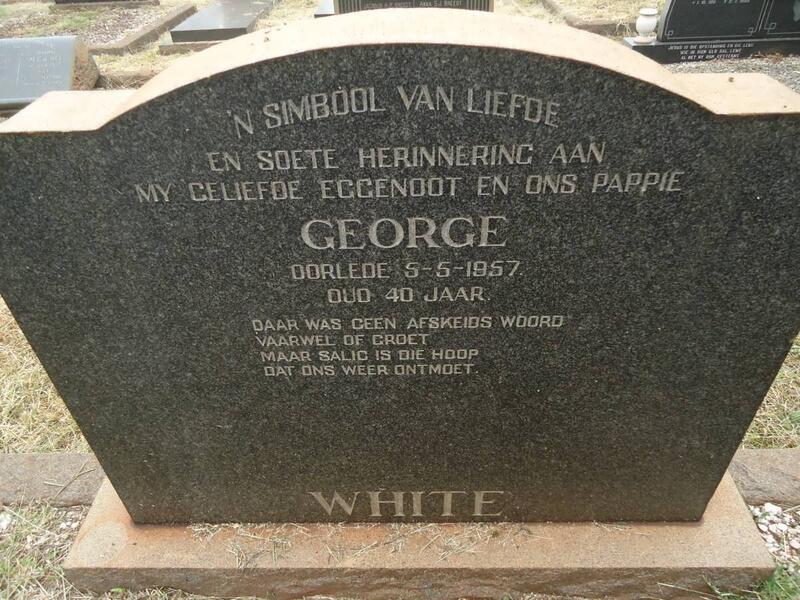 WHITE George -1957
