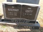 HAMEL Gerty 1931- :: ROSSOUW Rosemary 1955-2001