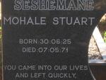 SESHEMANE Mohale Stuart 1925-1971