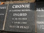 CRONJE Ingrid 1959-1998
