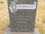 HAMMAN Callie 1947-2002