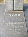 CRONJE Cornelia F.M.L. 1924-1992