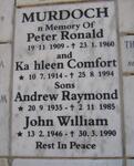 MURDOCH Peter Ronald 1909-1960 & Kathleen Comfort 1914-1994