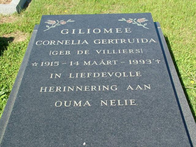GILIOMEE Cornelia Gertruida nee DE VILLIERS 1915-1993