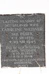 WEIDNER Carl 1869-1949 & Caroline DUSEK 1876-1945