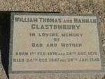 GLASTONBURY William Thomas 1876-1947 & Hannah 1876-1946