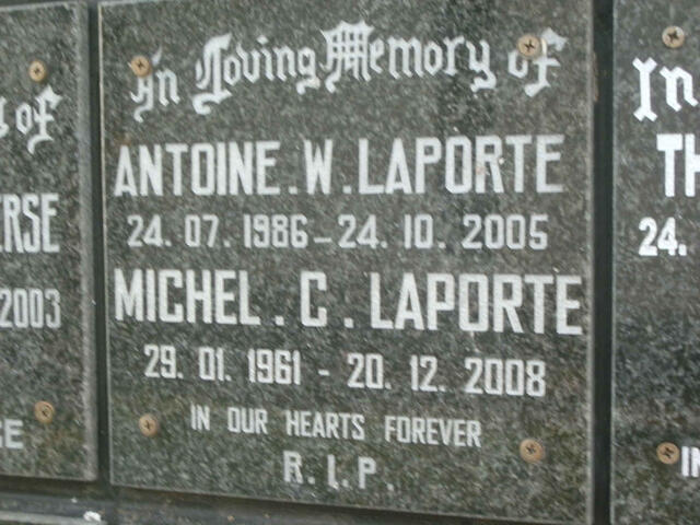LAPORTE Michel C. 1961-2008 :: LAPORTE Antoine W. 1986-2005