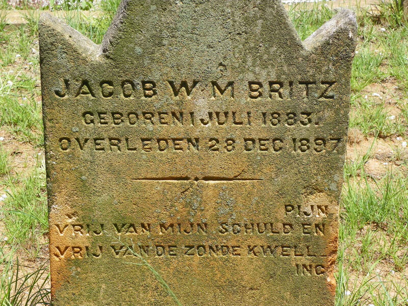 BRITZ Jacob W.M. 1883-1897