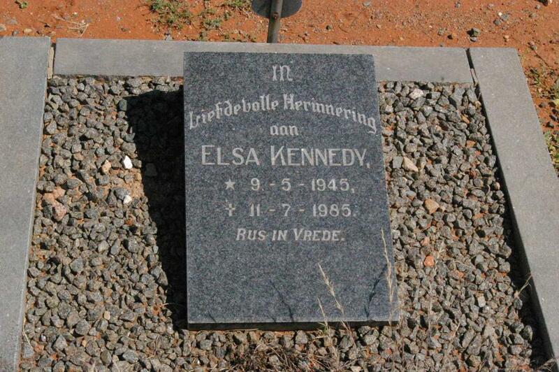 KENNEDY Elsa 1945-1985