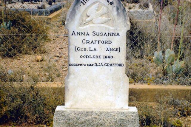 CRAFFORD Anna Susanna nee LA GRANGE -1860