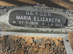 GEYSER Maria Elizabeth 1908-1983
