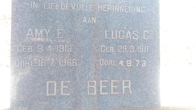 BEER Lucas C., de 1911-1973 & Amy E. 1913-1966