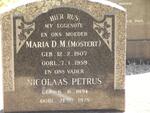 MOSTERT Nicolaas Petrus 1894-1975 & Maria D.M. 1907-1959
