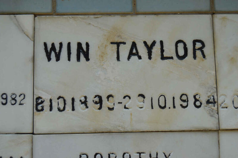 TAYLOR Win 1899-1984