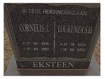 EKSTEEN Cornelis J. 1915-1997 & Lourenza S.D. 1923-2012