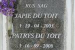 TOIT Japie, du -2003 & Patrys -2008