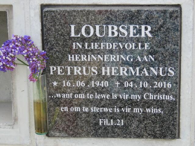 LOUBSER Petrus Hermanus 1940-2016