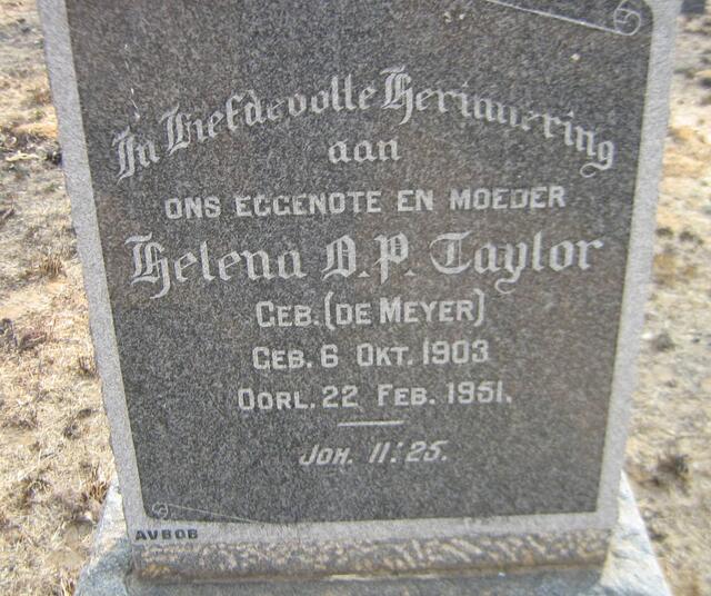 TAYLOR Helena D.P. nee DE MEYER 1903-1951