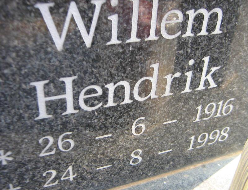 TALJAARD Willem Hendrik 1916-1998
