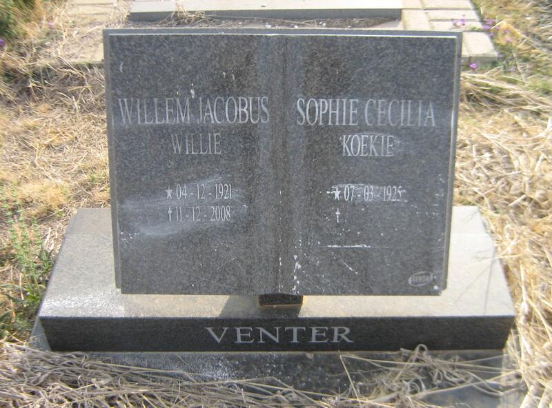 VENTER Willem Jacobus 1921-2008 & Sophie Cecilia 1925-